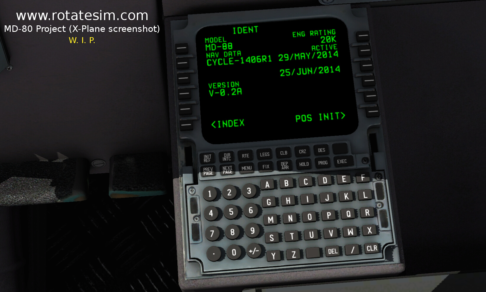 MD-80 screenshot FMC 01 IDENT