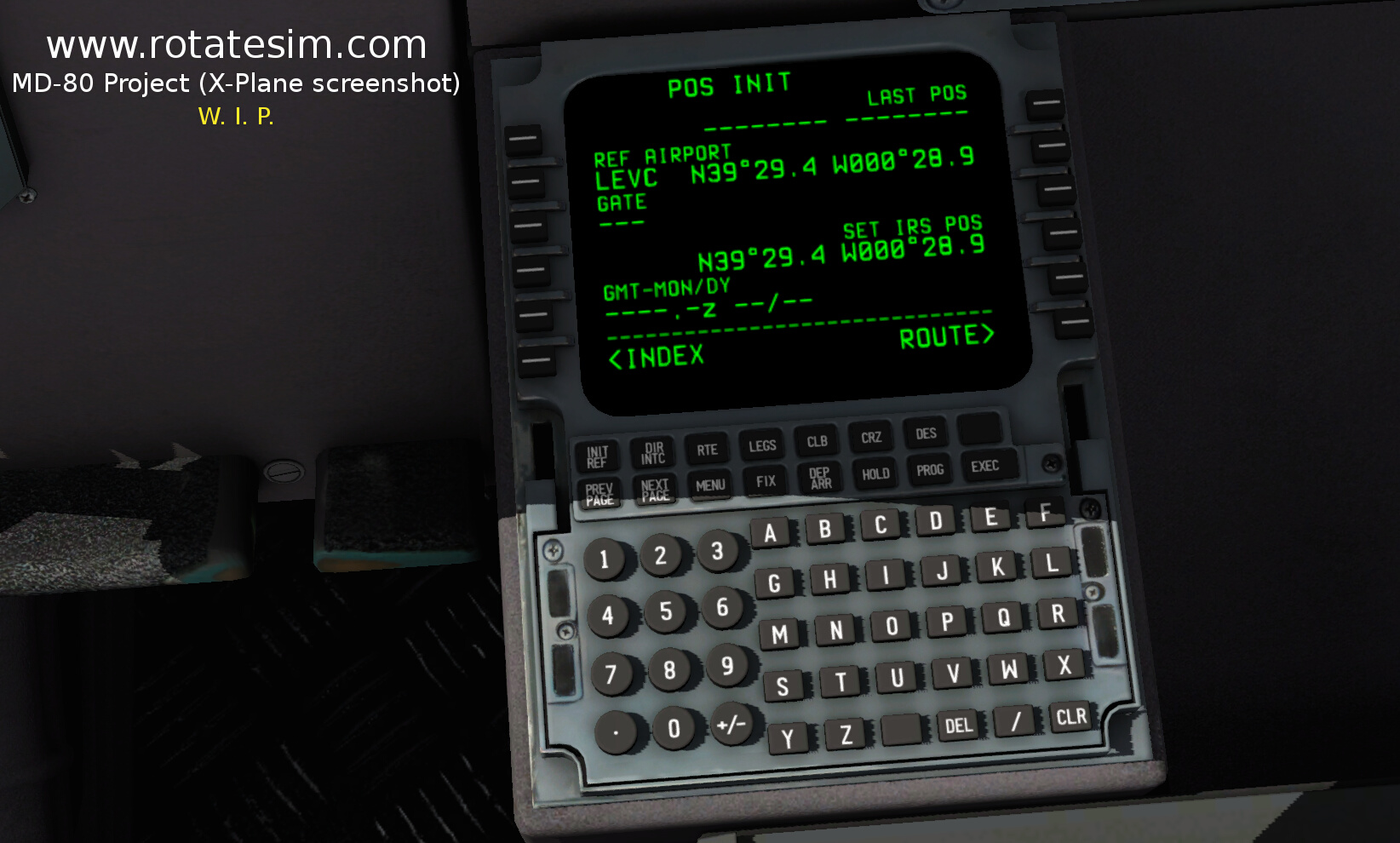MD-80 screenshot FMC 02 POS INIT