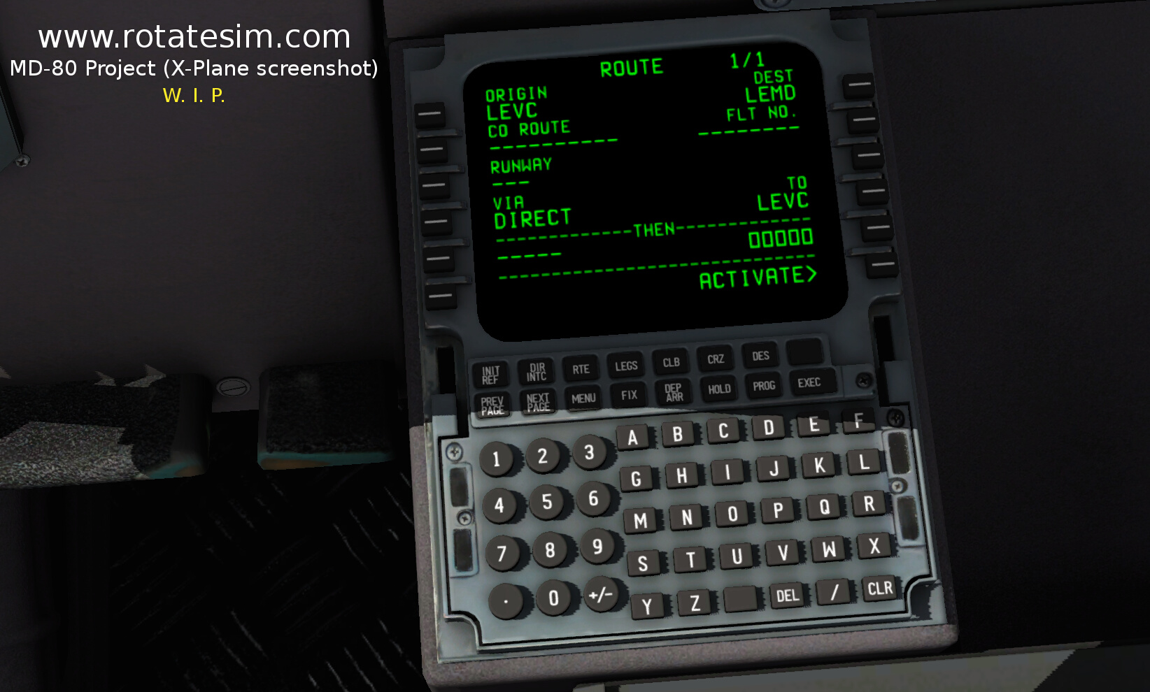 MD-80 screenshot FMC 03 ROUTE