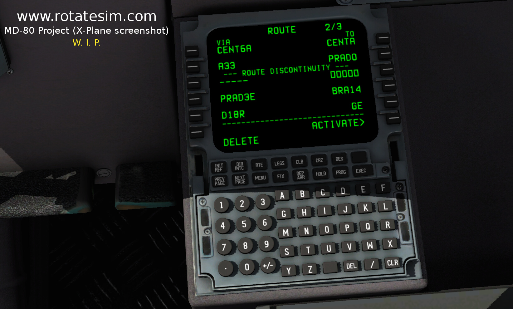 MD-80 screenshot FMC 07 ROUTE 2