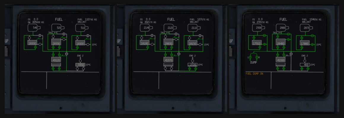 Fuel display during fly